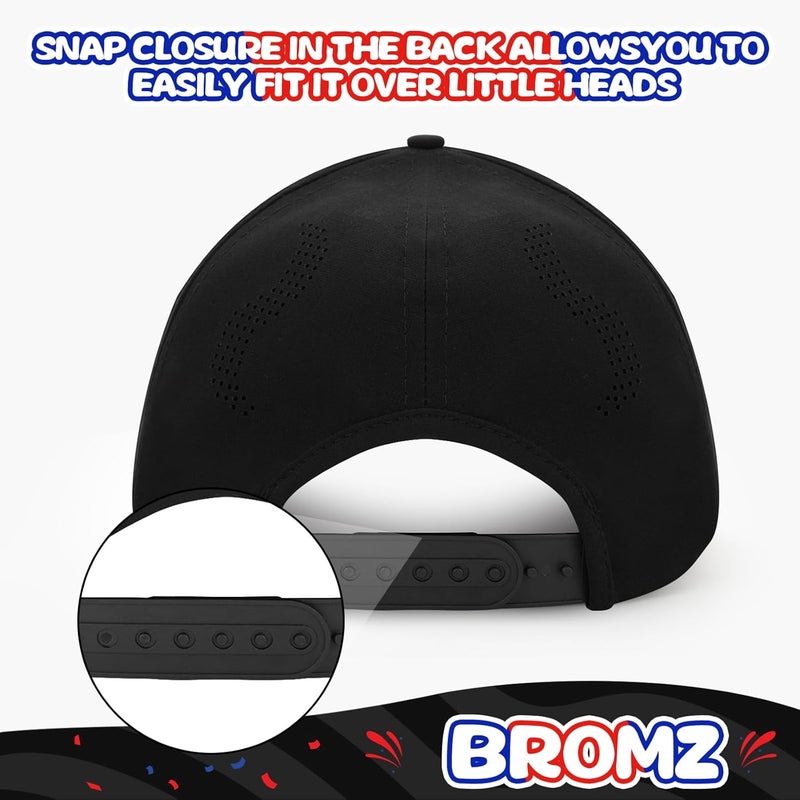 BROMZ Kids Youth American Flag Trucker Hat, Waterproof Quick Dry Snapback Hats, USA Baseball Cap for Boys Girls 5-15 Years - Image 4